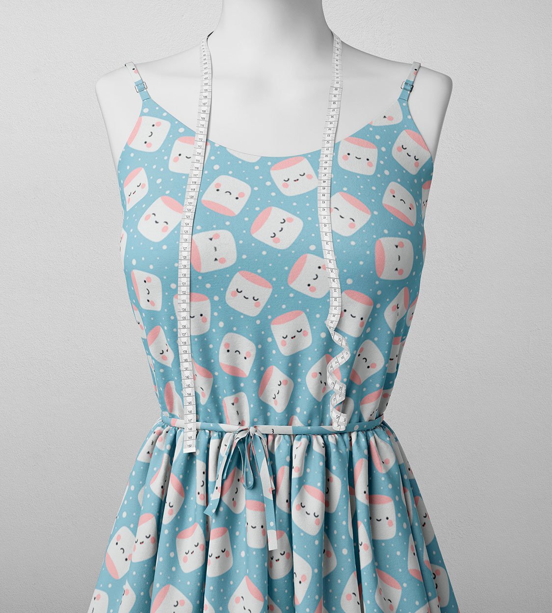 Cute Marshmallow Sky Blue Fabric – mayafabrics.com