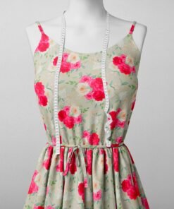 Alternative view of Rose Garden Satin Fabric