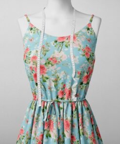 Alternative view of Pastel Rose Garden Cotton Fabric
