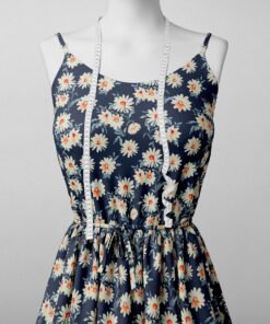 Alternative view of Navy Daisy Floral Cotton Poplin