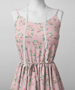 Alternative view of Blush Pink Watercolor Rose Bouquet Fabric