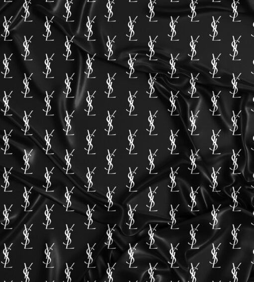 Yves Saint Laurent Logo Print Fabric – mayafabrics.com